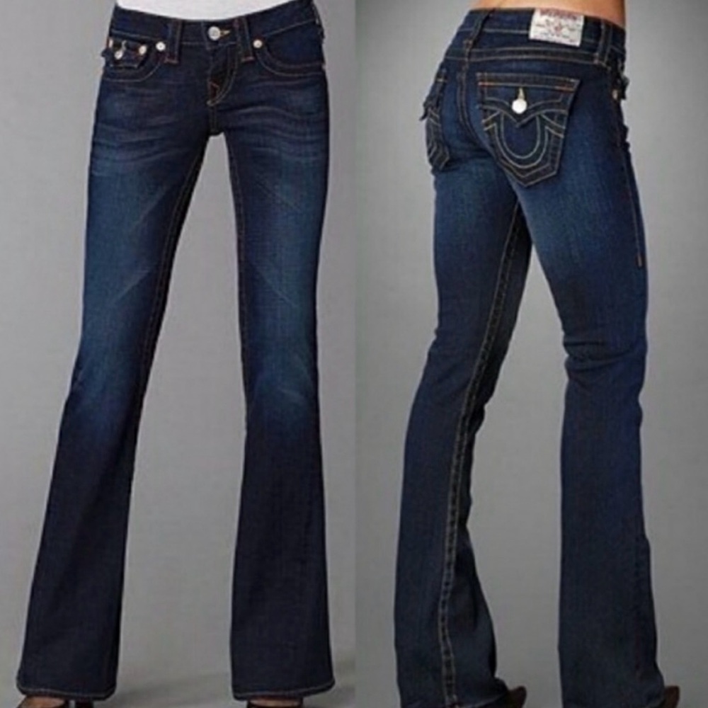 True Religion Dark Blue Flare Jeans